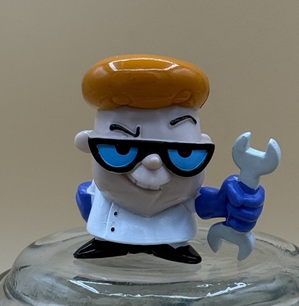 Vintage 2000 Cartoon Network • DEXTER • Dexters Laboratory 1.5” PVC Figure